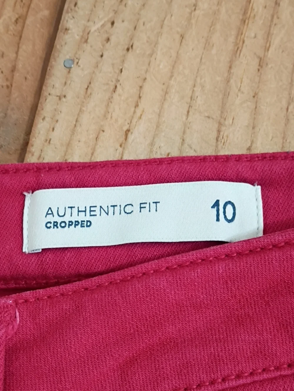 J Jill Denim Red Authentic Fit Cropped Mid Rise Jeans Size 10